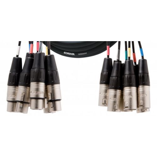 Cordial CML 8-0 FM 3 C, 8x XLR-female - 8x XLR-male, 3 Meter