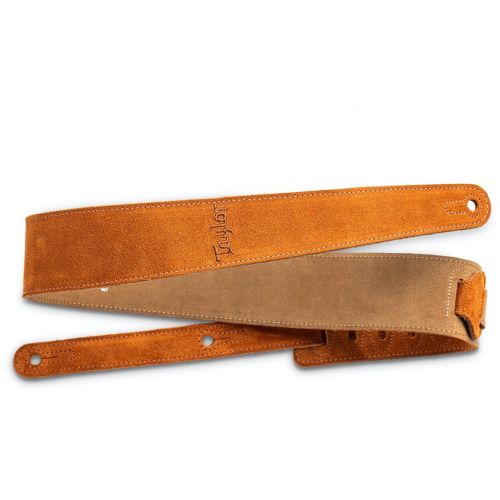 Taylor Guitar Strap, Honey Gold, Embroidered Suede, 2.5