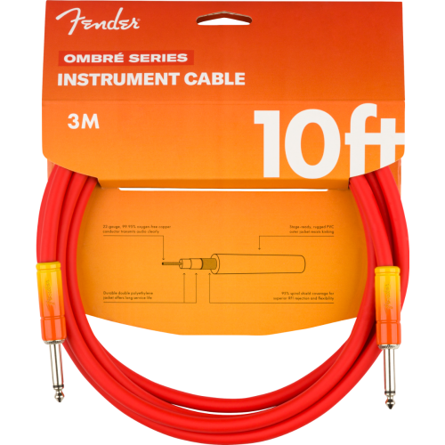 Fender OMBRÉ Instrument Cable 10ft. TQS Tequila Sunrise