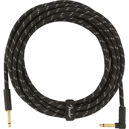 Fender Deluxe Instr. Cable BLK 18,6ft/5,5m Angled
