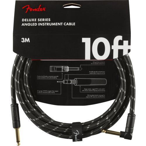 Fender Deluxe Instrument Cable 10ft/3m Angled