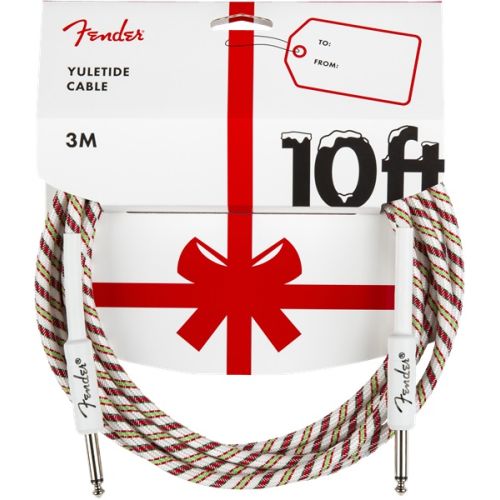 Fender Yuletide XMAS Instrument Cable Red/Green 10f/ 3m