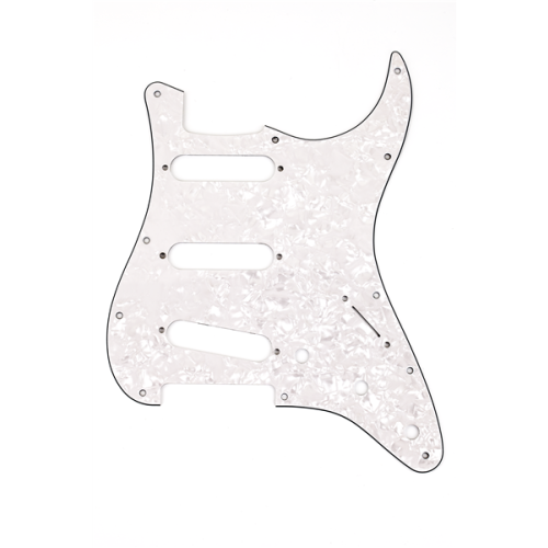 Fender Pickguard Strat, 4Ply. White Pearl 11 Hole (Modern)