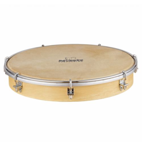 Nino Wood Hand Drum mit Naturfell, stimmbar 10