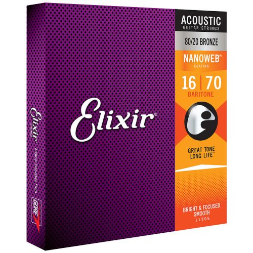 Elixir Nanoweb 11306 80/20 Bronze Baritone 016-070