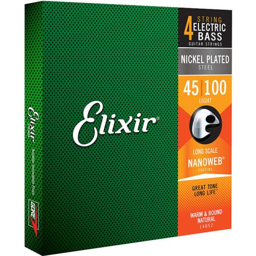 Elixir Nanoweb 14052 Electric Bass Nickel Light 045-100