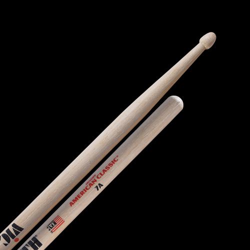 Vic Firth Hickory Drumsticks 7A, Wood Tip