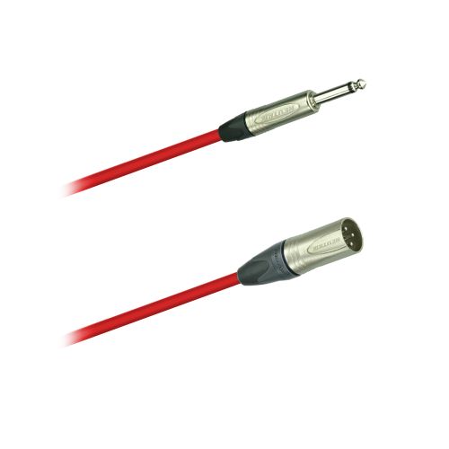 Dreitec 17280/RT Audio-Kabel 0,5m KLm/XLRm Neutrik Rot