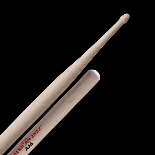 Vic Firth Hickory Drumsticks AJ6, Wood Tip 