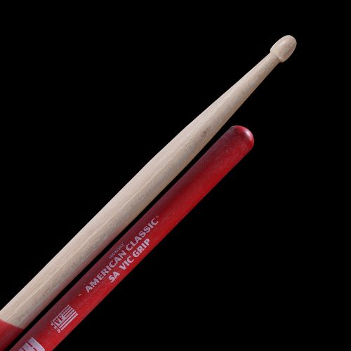 Vic Firth Hickory Drumsticks 5A Vic Grip, Wood Tip
