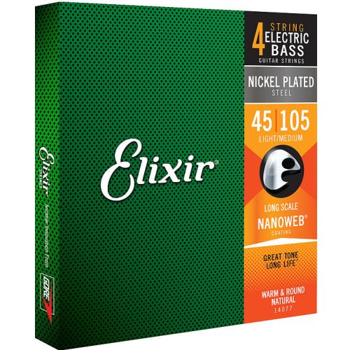 Elixir Nanoweb 14077 Electric Bass Nickel Medium 045-105