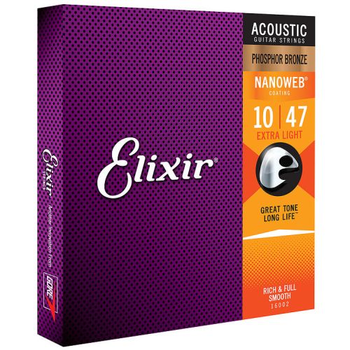 Elixir Nanoweb 16002 Phosphor Bronze Extra Light 010-047