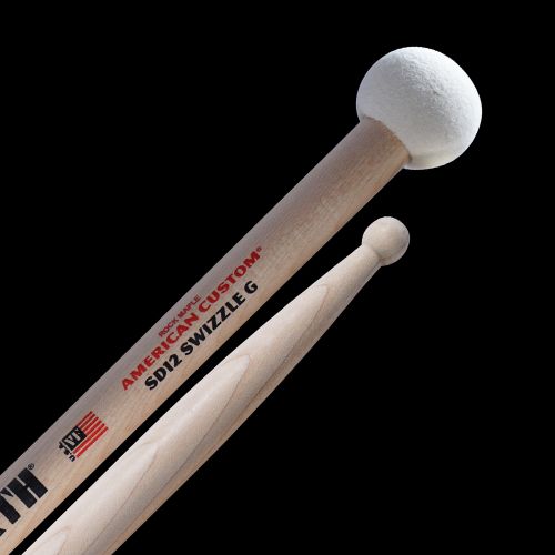 Vic Firth Hickory Drumsticks Swizzle, Wood/Filz Tip