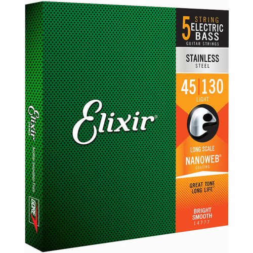 Elixir Nanoweb 14777 Electric Bass Stainless Light 5-String 045-130