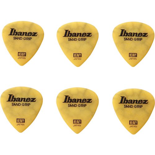 Ibanez Flat Pick Sand Grip Crack Modell gelb Heavy