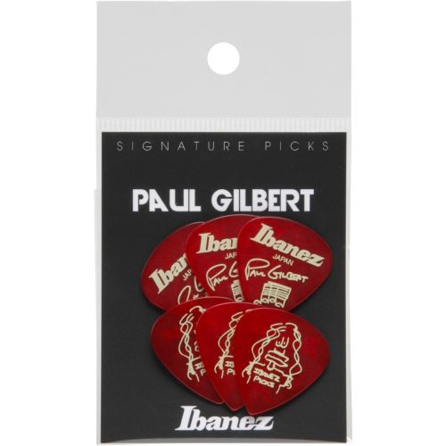 Ibanez Plektren Paul Gilbert 6 Stück Rot 1,0mm Heavy