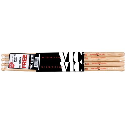 Vic Firth 4er Value Pack Hickory Drumsticks 5A, Wood Tip