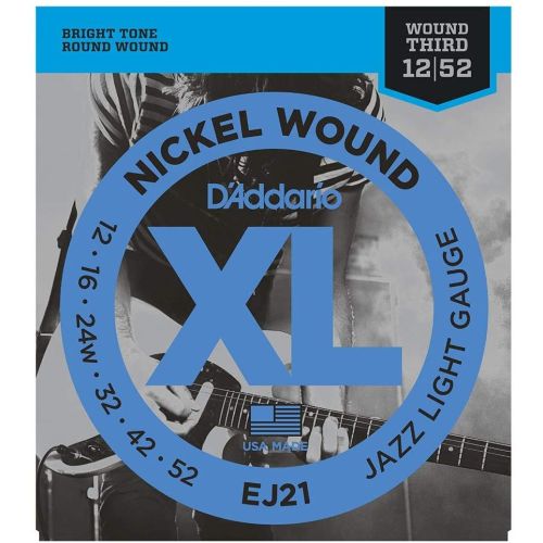 DAddario EJ21 Nickel Wound Jazz Light 012-052