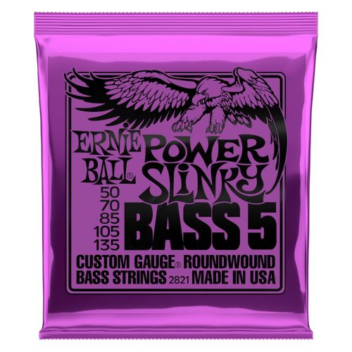 Ernie Ball 2821 Power Slinky 5-String Bass Nickel Wound