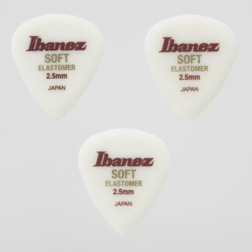 Ibanez Plektren Elastomer soft Jazz 2,5mm, 3 Stück