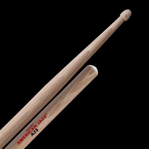 Vic Firth Hickory Drumsticks AJ3, Wood Tip