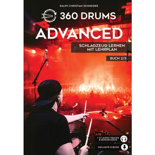360 Drums Advanced, Schlagzeug Lernen mit Lehrplan 2/3
