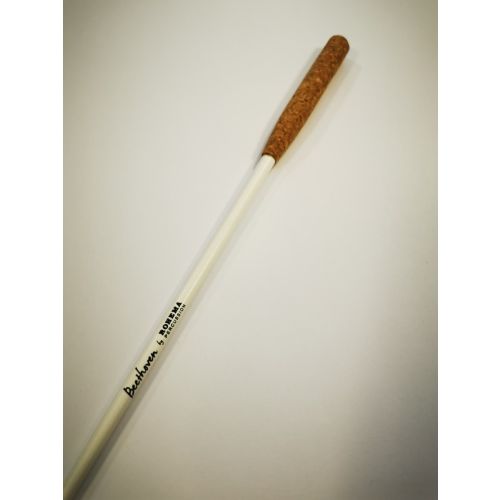 Rohema Taktstock Beethoven 45cm  Kork/ Buche weiß lackiert