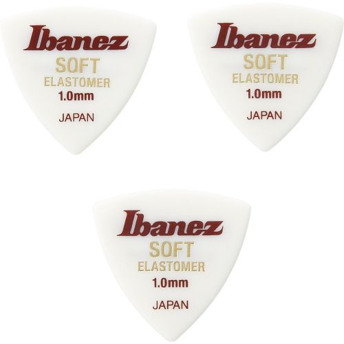 Ibanez Plektren 1,0mm Elastomer 3 Stück Triangel Soft