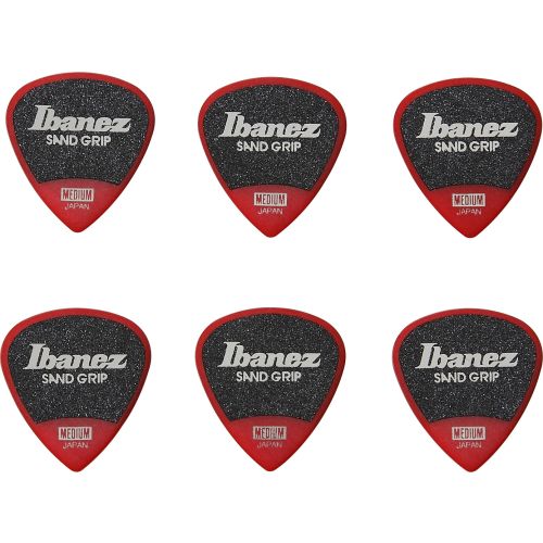 Ibanez Grip Wizard 6er Pack Plektren, red Medium