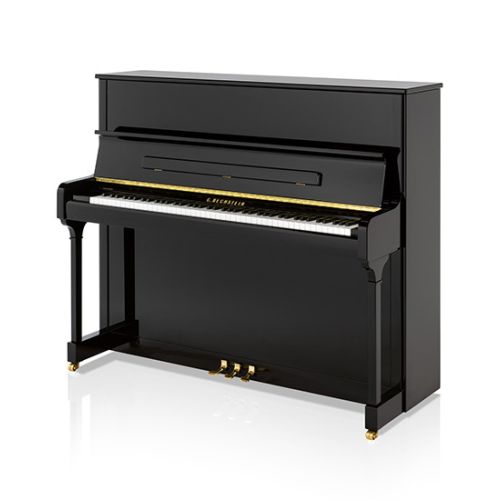 C.Bechstein A-124 Style Klavier schwarz poliert / chrom