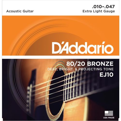DAddario EJ10 80/20 Bronze Extra Light 010-047