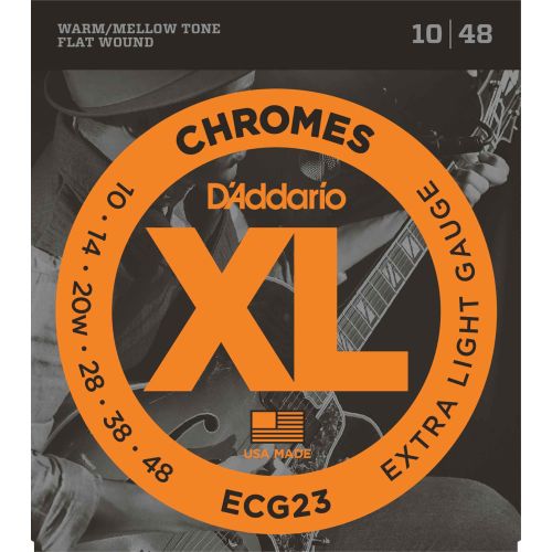 DAddario ECG23 010-048 Chromes Flatwound Extra Light Satz