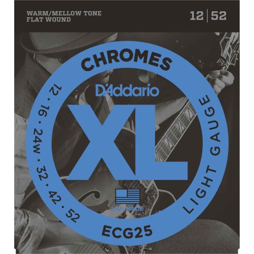 DAddario ECG25 012-052  Light Chromes Flat Wound Satz