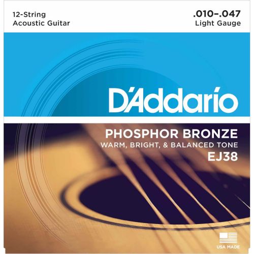 DAddario EJ38 Phosphor Bronze 12-String Light 010-047