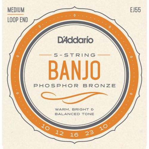 EJ55 Banjo 5 Saitig Medium Phosphor Bronze