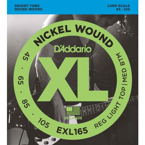 DAddario EXL165 Nickel Wound Bass Custom Light 045-105 Long Scale
