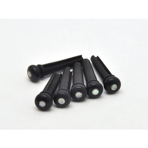 Göldo HW101 Bridge Pins Ebony Set (6pcs) Ebenholz 