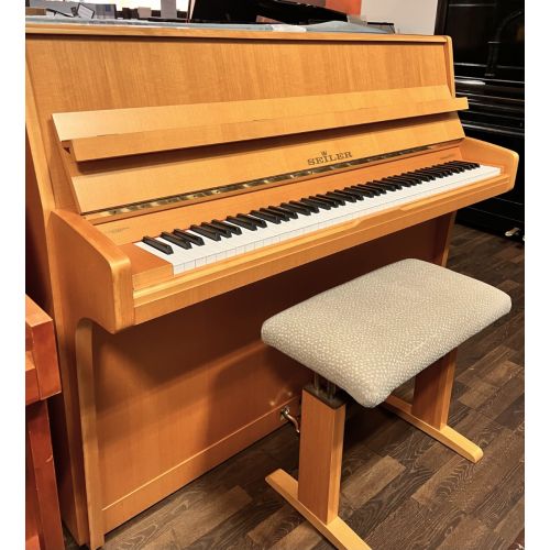 Seiler Klavier Mod. 114 Kirschbaum gebraucht Bj.1986 incl. Klavierbank