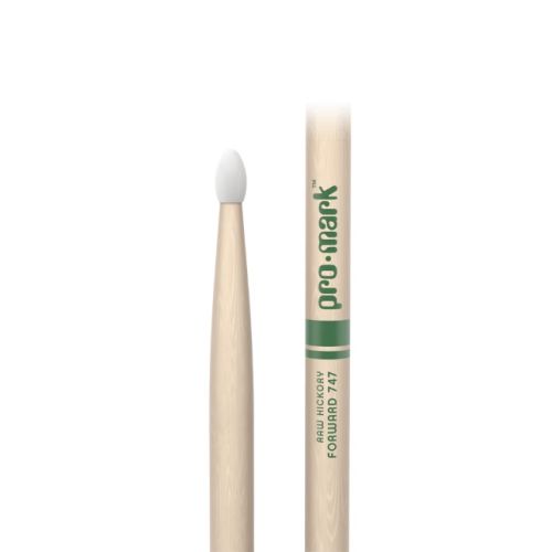 Promark Hickory Drumsticks 747 Rock Natural, Nylon Tip