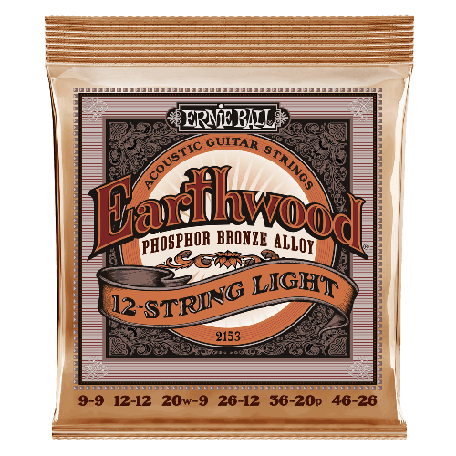 Ernie Ball 2153 Earthwood 12-String Light Phosphor Bronze