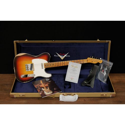 Fender Custom Shop Telecaster Custom '59 MN Relic Wide Fade Chocolate 3-Color Sunburst