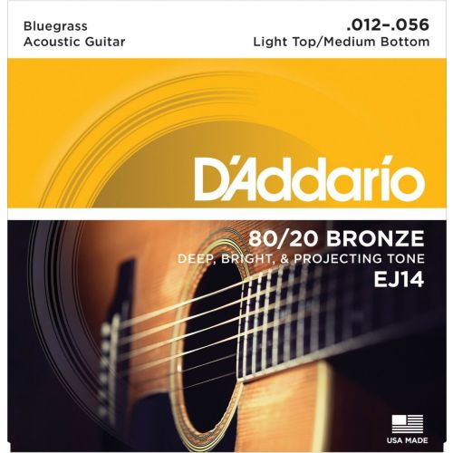 DAddario EJ14 80/20 Bronze Bluegrass Light Top/ Medium Bottom 012-056