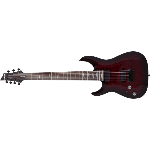 Schecter Omen Elite 7 Black Cherry Burst Lefthand