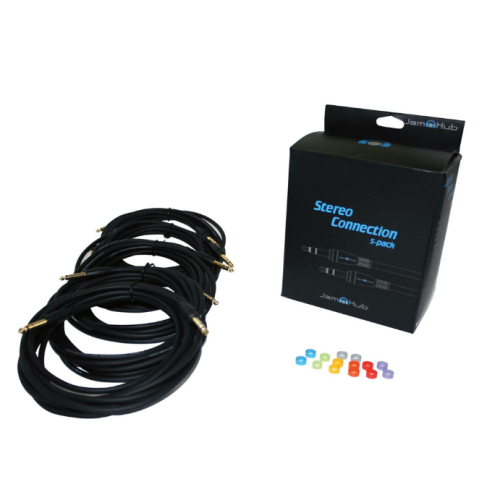 JamHub Stereo Cable Kit 5x Stereo-Klinkekabel, 3,6m