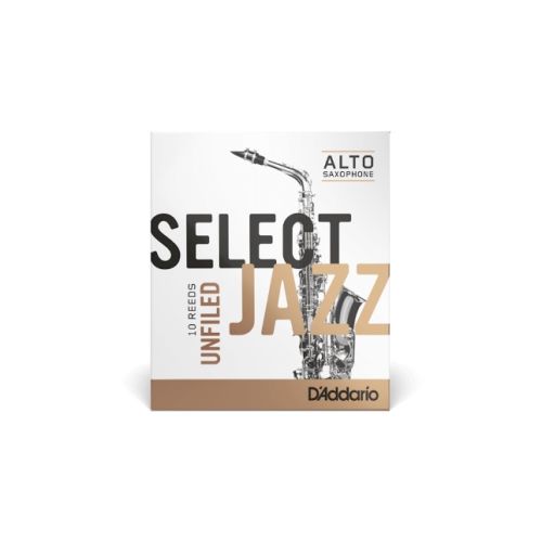 DAddario Select Jazz Altsaxophonblätter Stärke 2M Unfiled