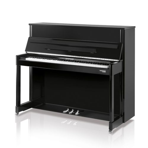 W.Hoffmann P -114 Klavier schwarz poliert/Chrom