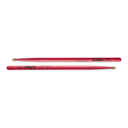 Zildjian Hickory Drumsticks 5A Neon Pink, Wood Tip