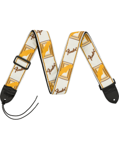 Fender Gitarrengurt 2" Monogrammed White/Brown/Yellow