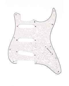 Fender Pickguard Strat, 4Ply. White Pearl 11 Hole (Modern)