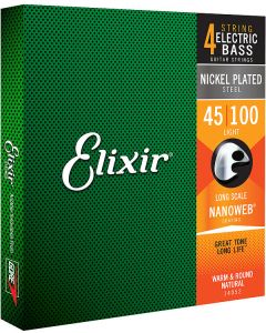 Elixir Nanoweb 14052 Electric Bass Nickel Light 045-100